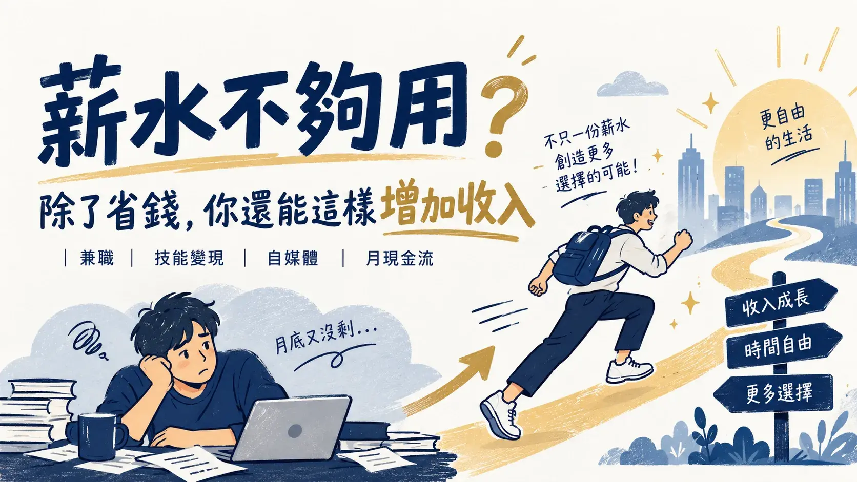 薪水不夠用怎麼辦?除了省錢,從兼職、斜槓到被動收入的 5 種增加收入方法